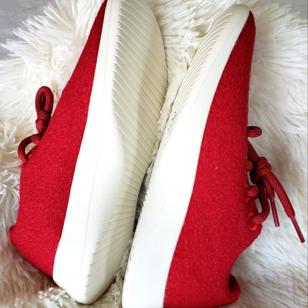 ALLBIRDS Red Merino Wool Lace Up Walking Sneakers--NEW--5 - Picture 10 of 12
